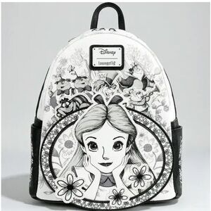 Loungefly Disney Alice In Wonderland Sketch Backpack EE Exclusive NWT Sold Out!